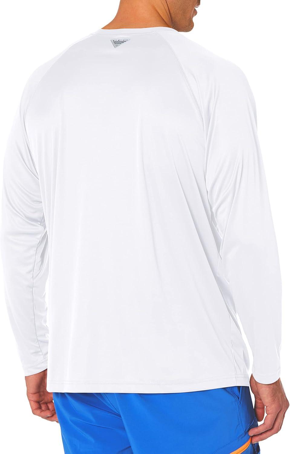 imageColumbia Mens PFG Terminal Tackle Long Sleeve ShirtWhiteRed Jasper Logo