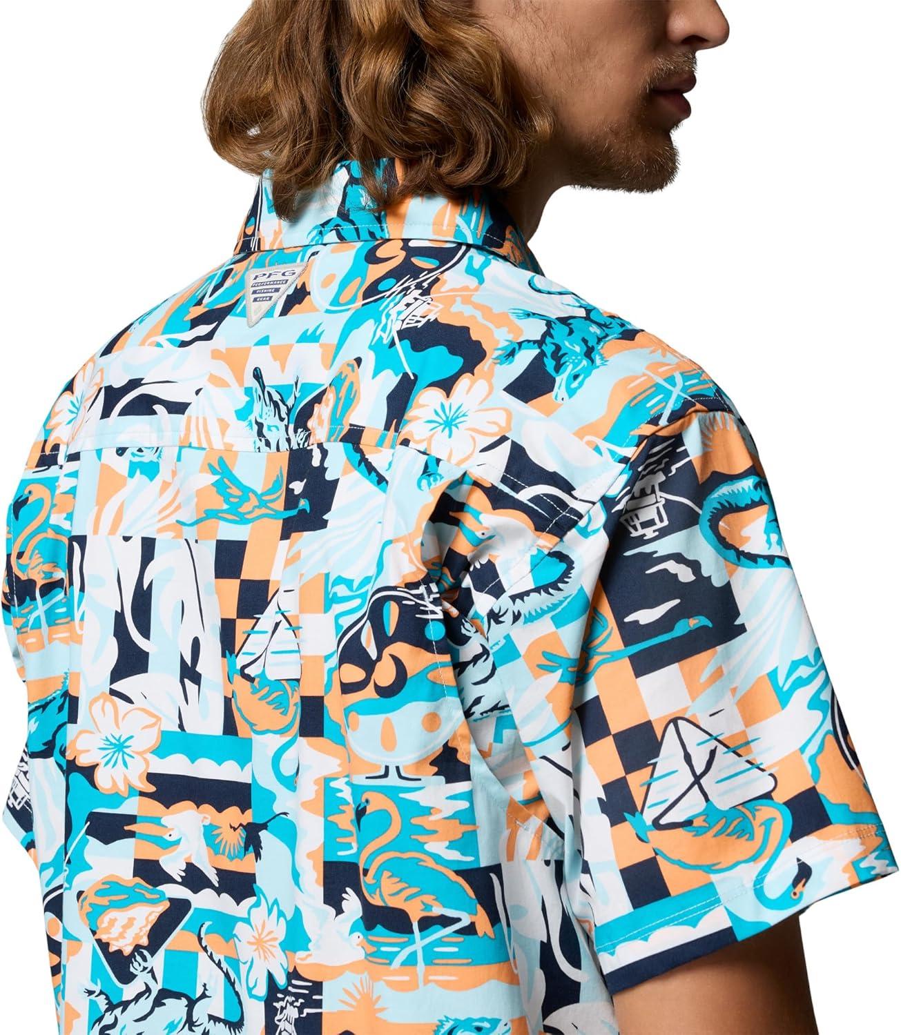 imageColumbia Mens PFG Trollers Best II Short Sleeve ShirtBright Nectar Saltwaters