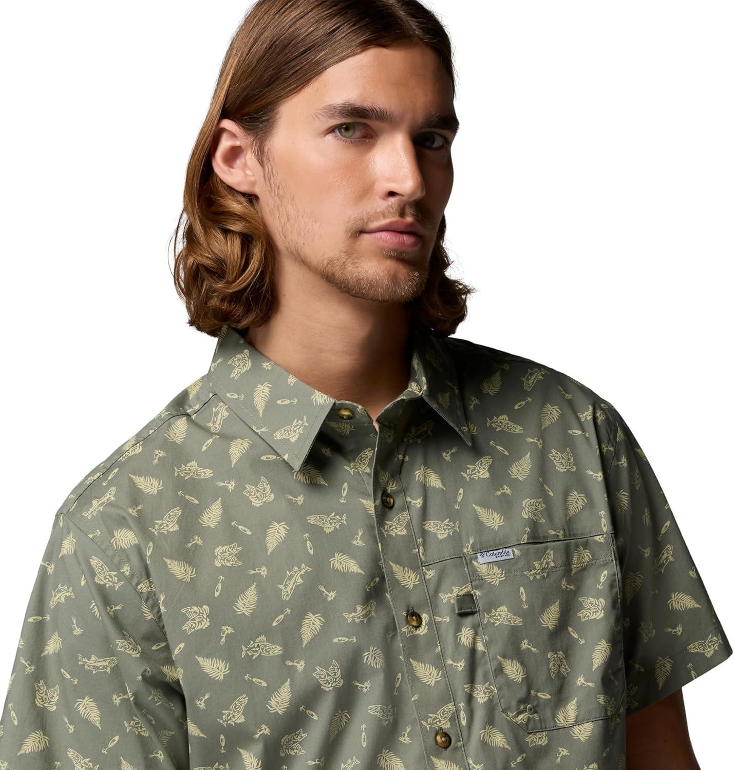 imageColumbia Mens PFG Trollers Best II Short Sleeve ShirtCypress Freshslam
