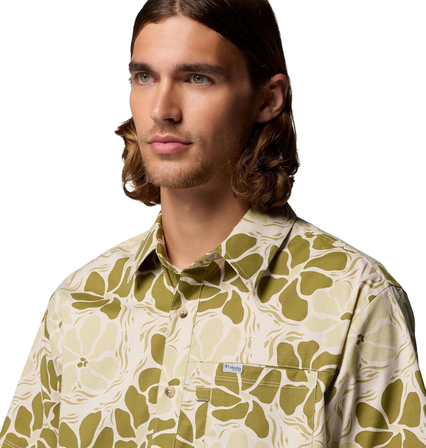 imageColumbia Mens PFG Trollers Best II Short Sleeve ShirtDark Stone Floated