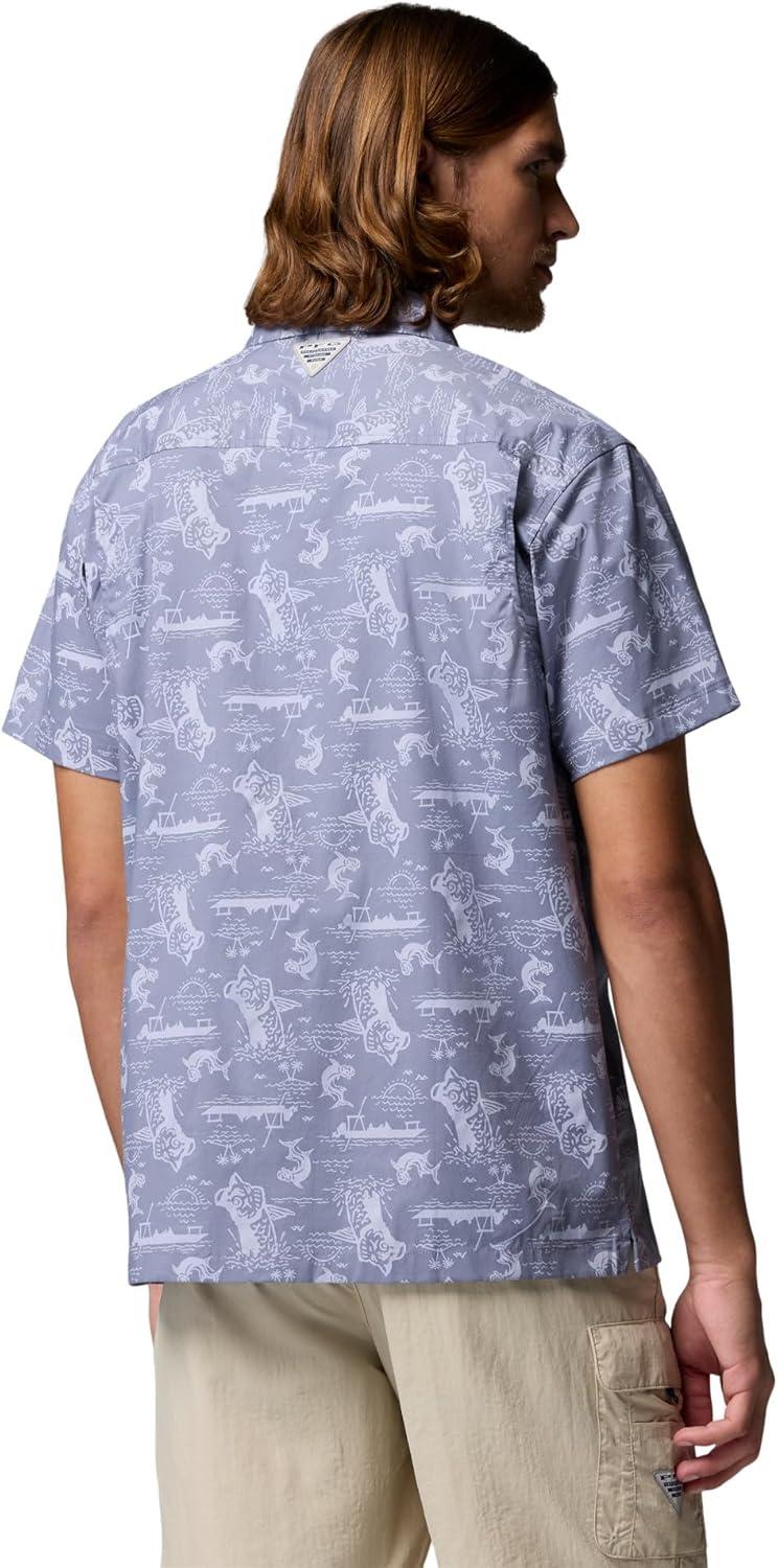 imageColumbia Mens PFG Trollers Best II Short Sleeve ShirtNew Moon Flatout