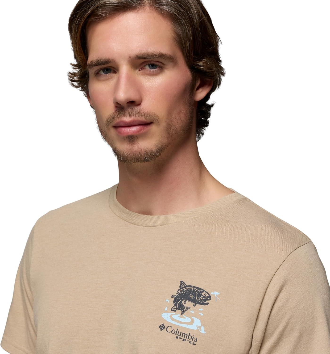 imageColumbia Mens PFG Uncharted Graphic Short SleeveBeach