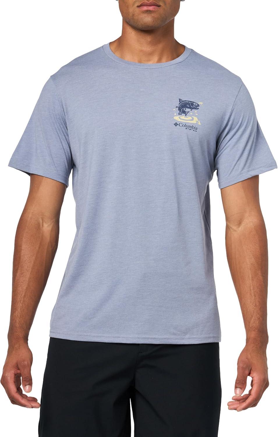 imageColumbia Mens PFG Uncharted Graphic Short SleeveNew Moon