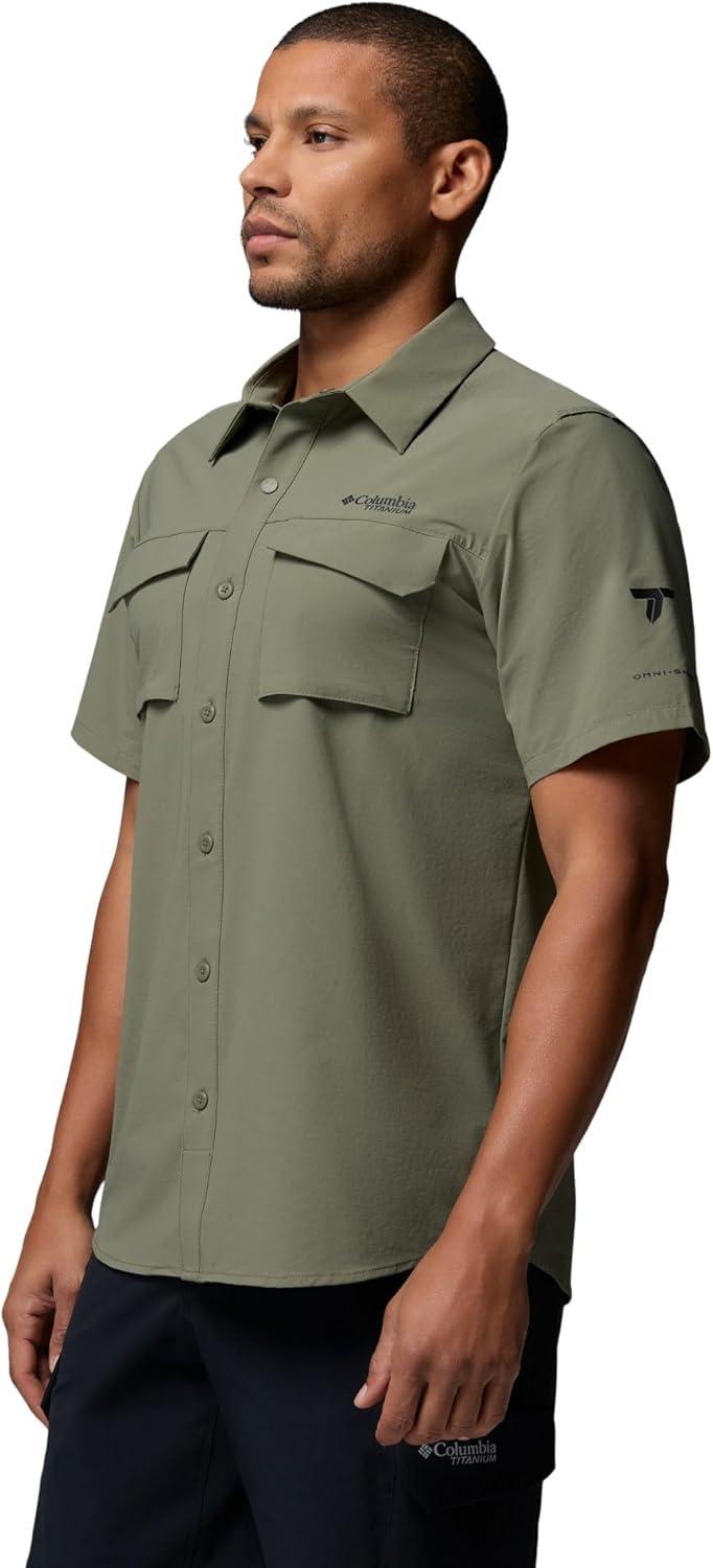 imageColumbia Mens Silver Ridge Elite Short Sleeve WovenStone Green