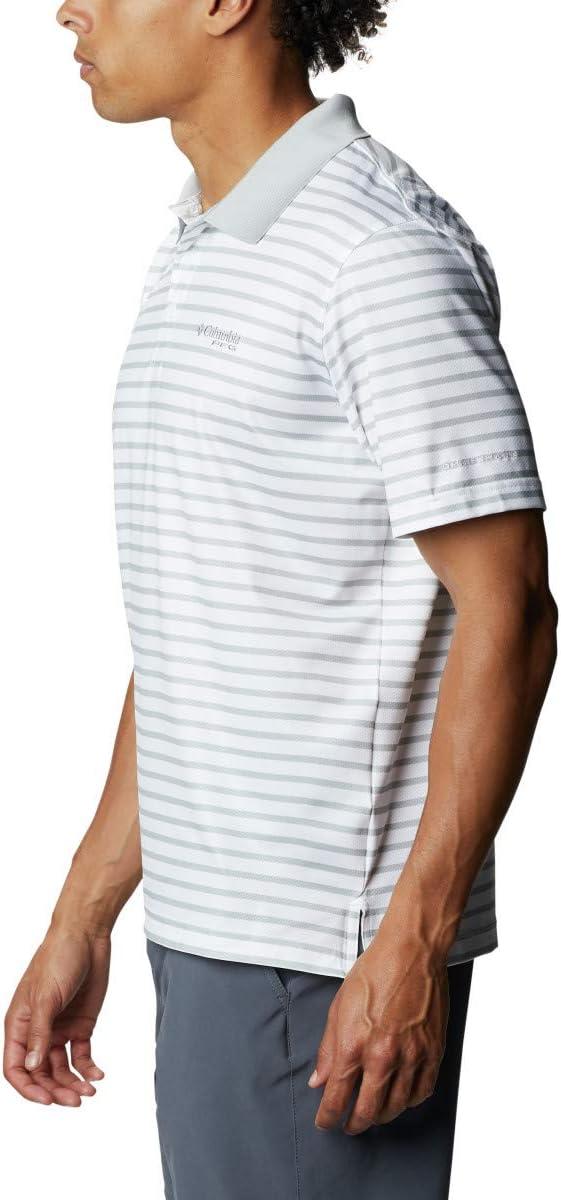 imageColumbia Mens Skiff Cast PoloCool GreyWhite Stripe