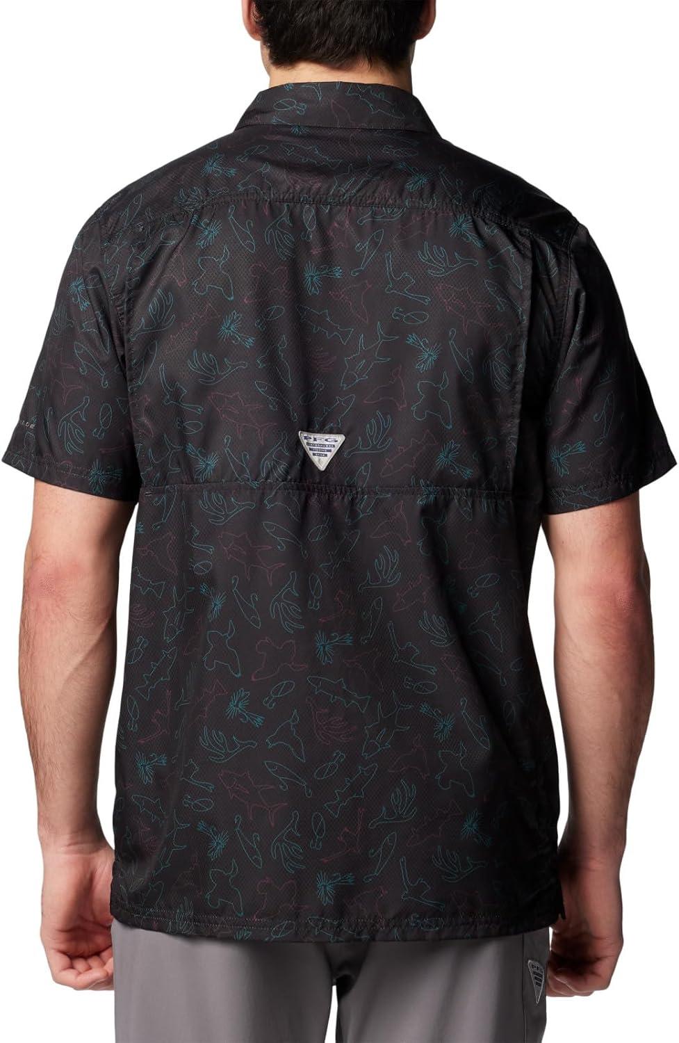 imageColumbia Mens Super Slack Tide Camp Shirt Short SleeveBlack Casted N Blasted