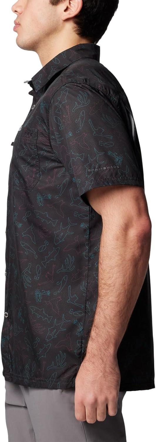 imageColumbia Mens Super Slack Tide Camp Shirt Short SleeveBlack Casted N Blasted