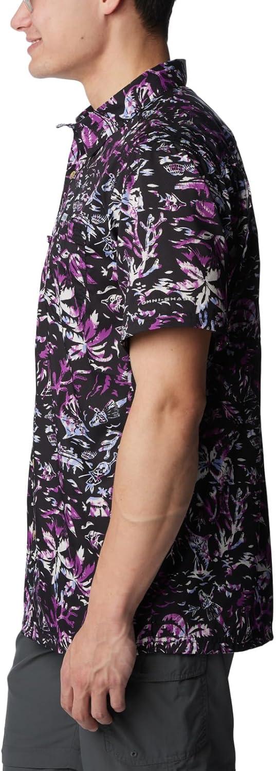 imageColumbia Mens Super Slack Tide Camp Shirt Short SleeveBlack Kona Kraze Print