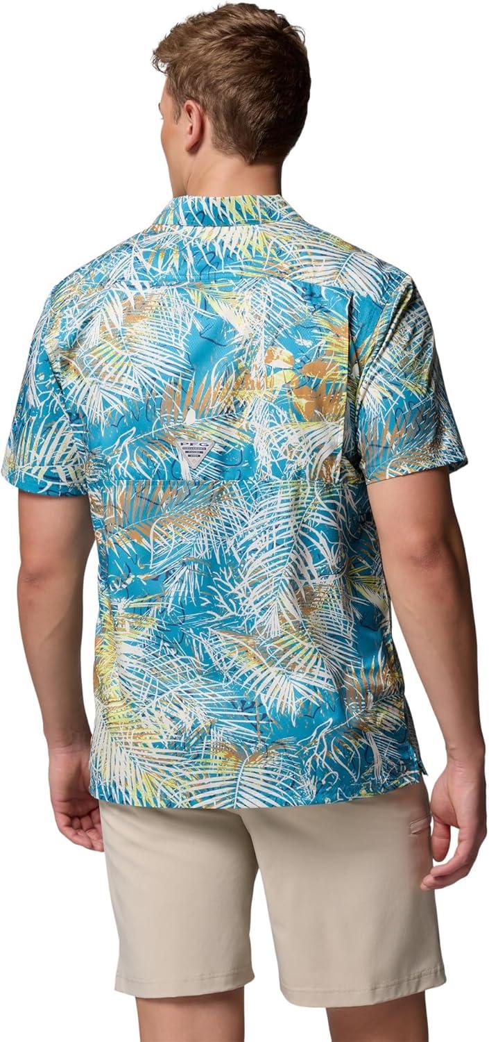 imageColumbia Mens Super Slack Tide Camp Shirt Short SleeveBlue Echo Hooked Up