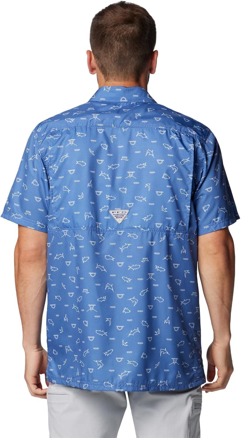 imageColumbia Mens Super Slack Tide Camp Shirt Short SleeveBluebell Deepdivers