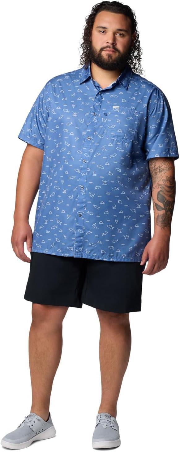 imageColumbia Mens Super Slack Tide Camp Shirt Short SleeveBluebell Deepdivers