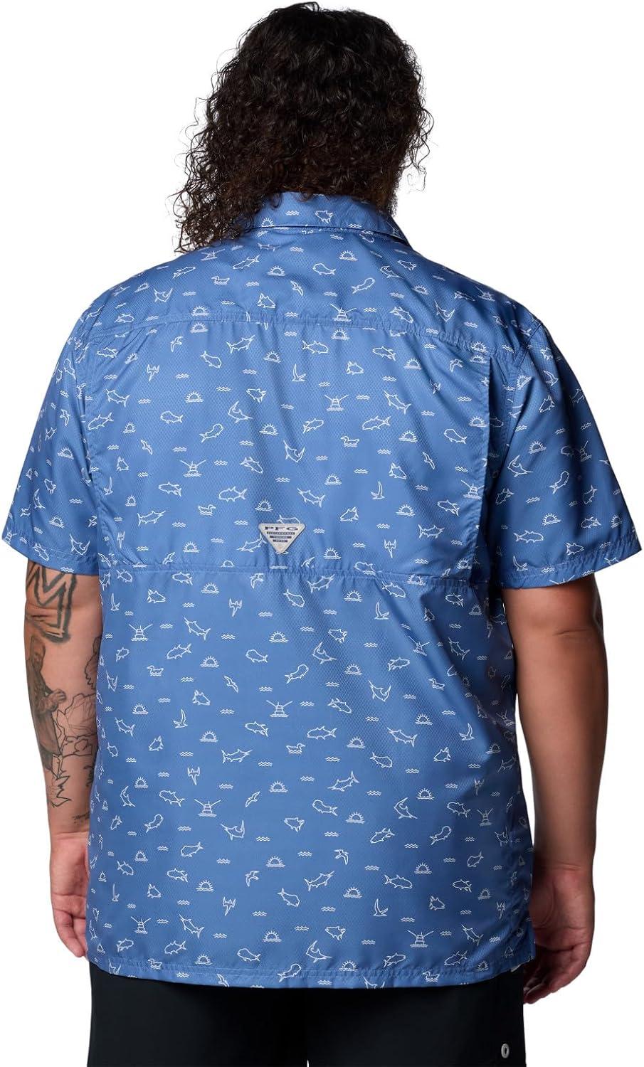 imageColumbia Mens Super Slack Tide Camp Shirt Short SleeveBluebell Deepdivers