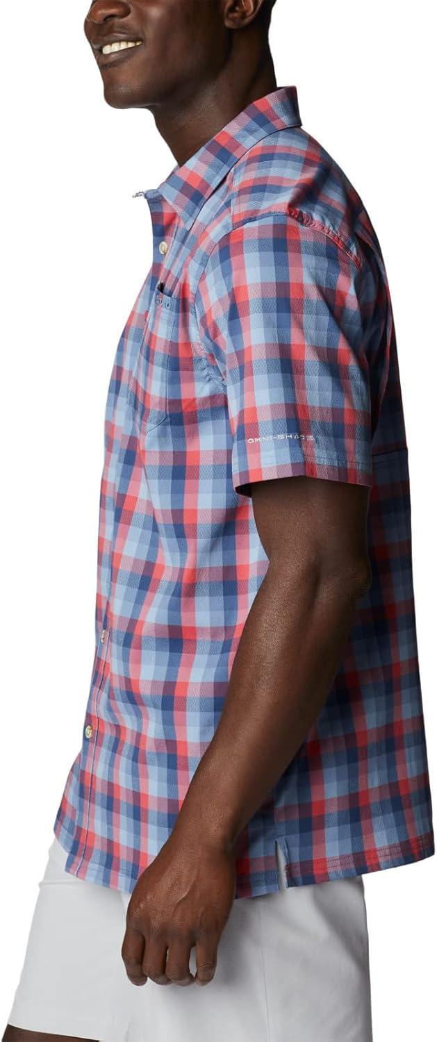 imageColumbia Mens Super Slack Tide Camp Shirt Short SleeveCarbon Mid Gingham