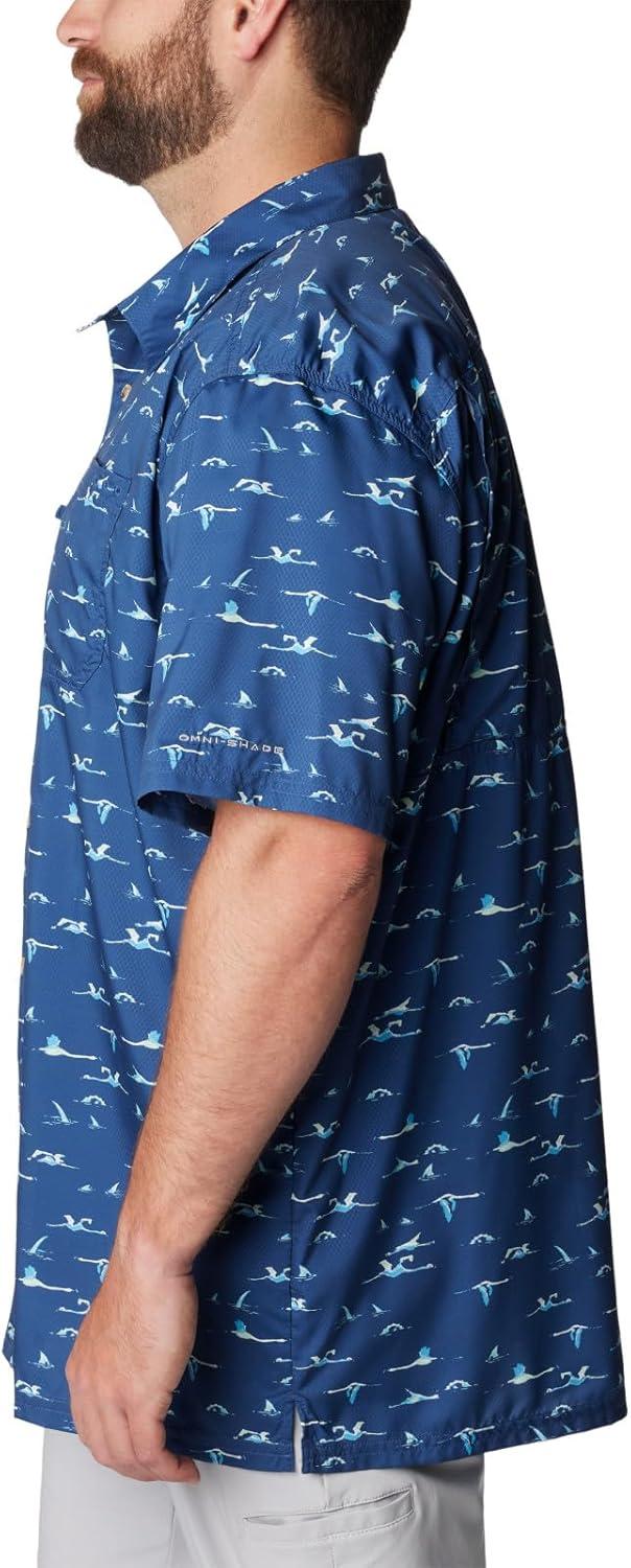 imageColumbia Mens Super Slack Tide Camp Shirt Short SleeveCarbon Tailfins Print