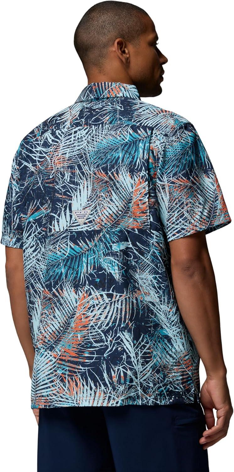 imageColumbia Mens Super Slack Tide Camp Shirt Short SleeveCollegiate Navy Hooked Up