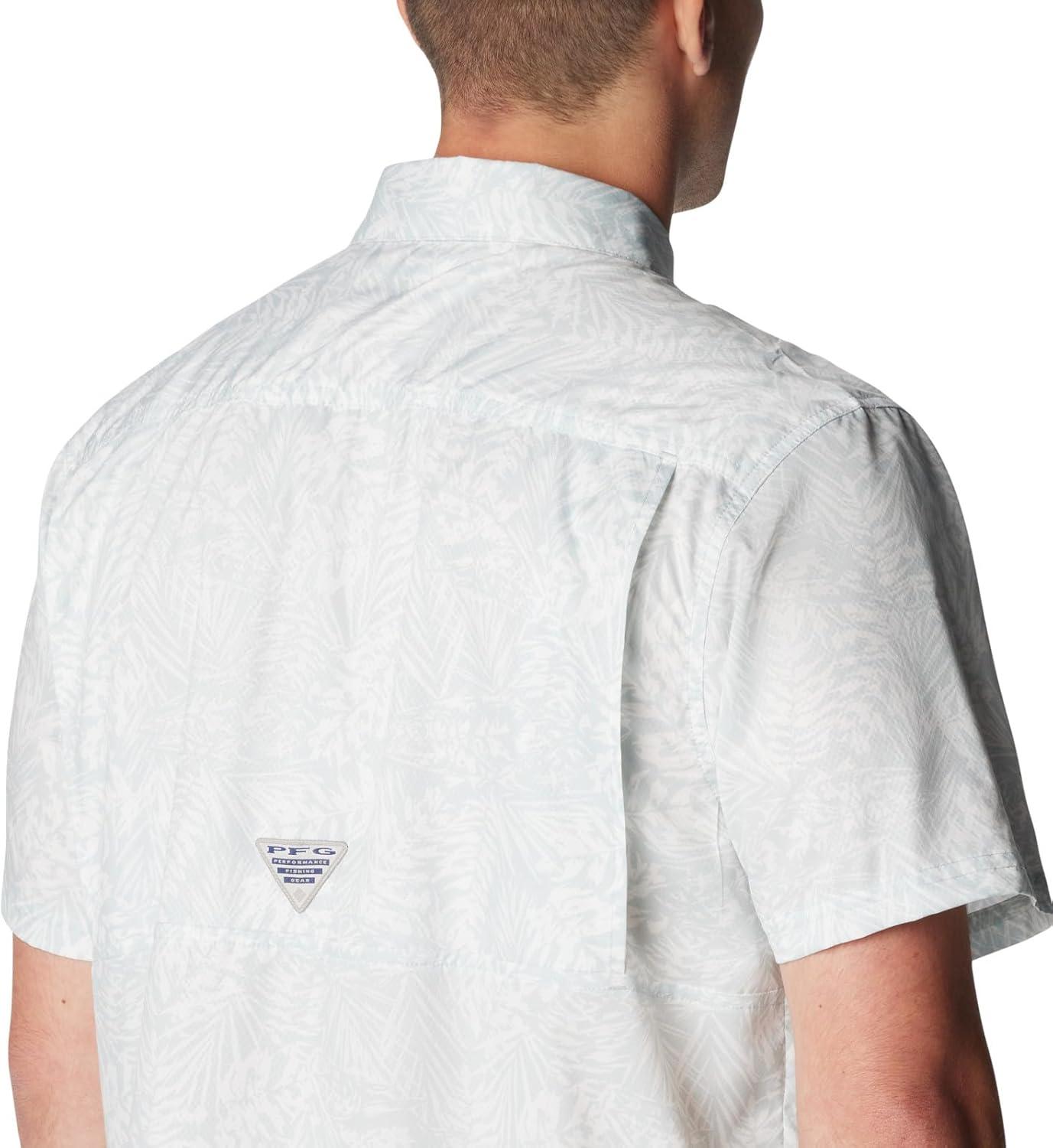 imageColumbia Mens Super Slack Tide Camp Shirt Short SleeveCool Grey Tunado Tonal
