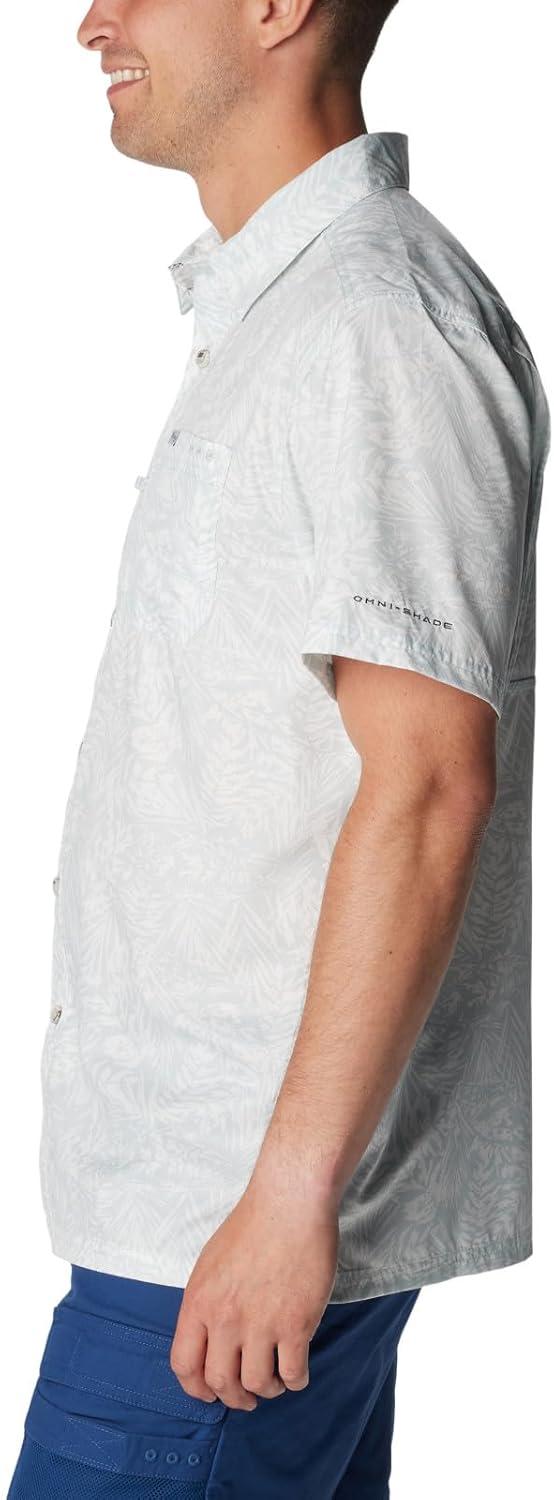 imageColumbia Mens Super Slack Tide Camp Shirt Short SleeveCool Grey Tunado Tonal