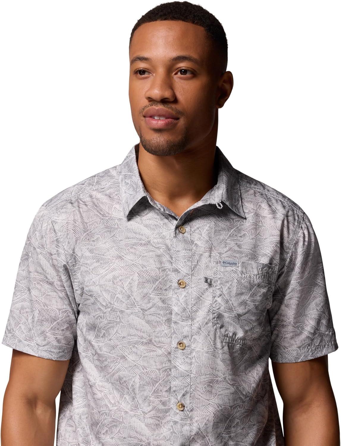 imageColumbia Mens Super Slack Tide Camp Shirt Short SleeveCool Grey Tunny