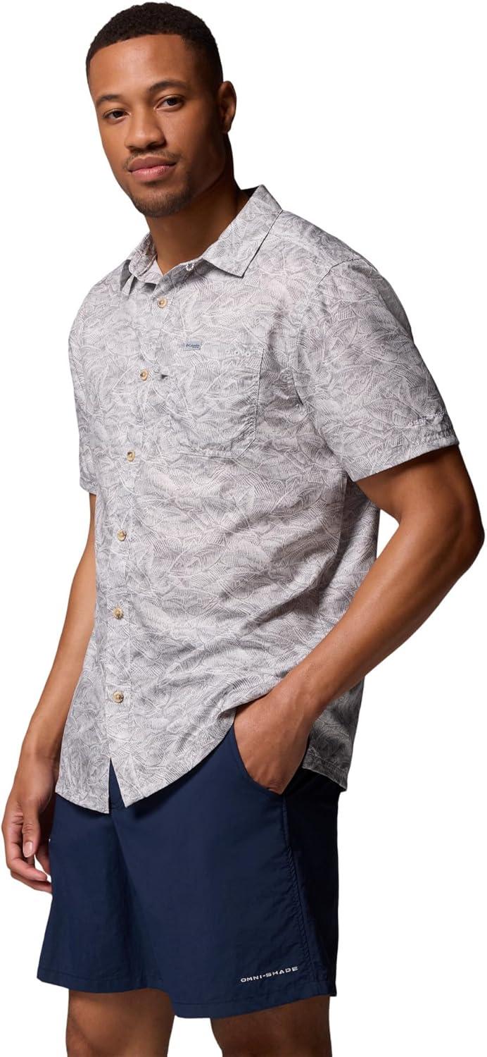 imageColumbia Mens Super Slack Tide Camp Shirt Short SleeveCool Grey Tunny