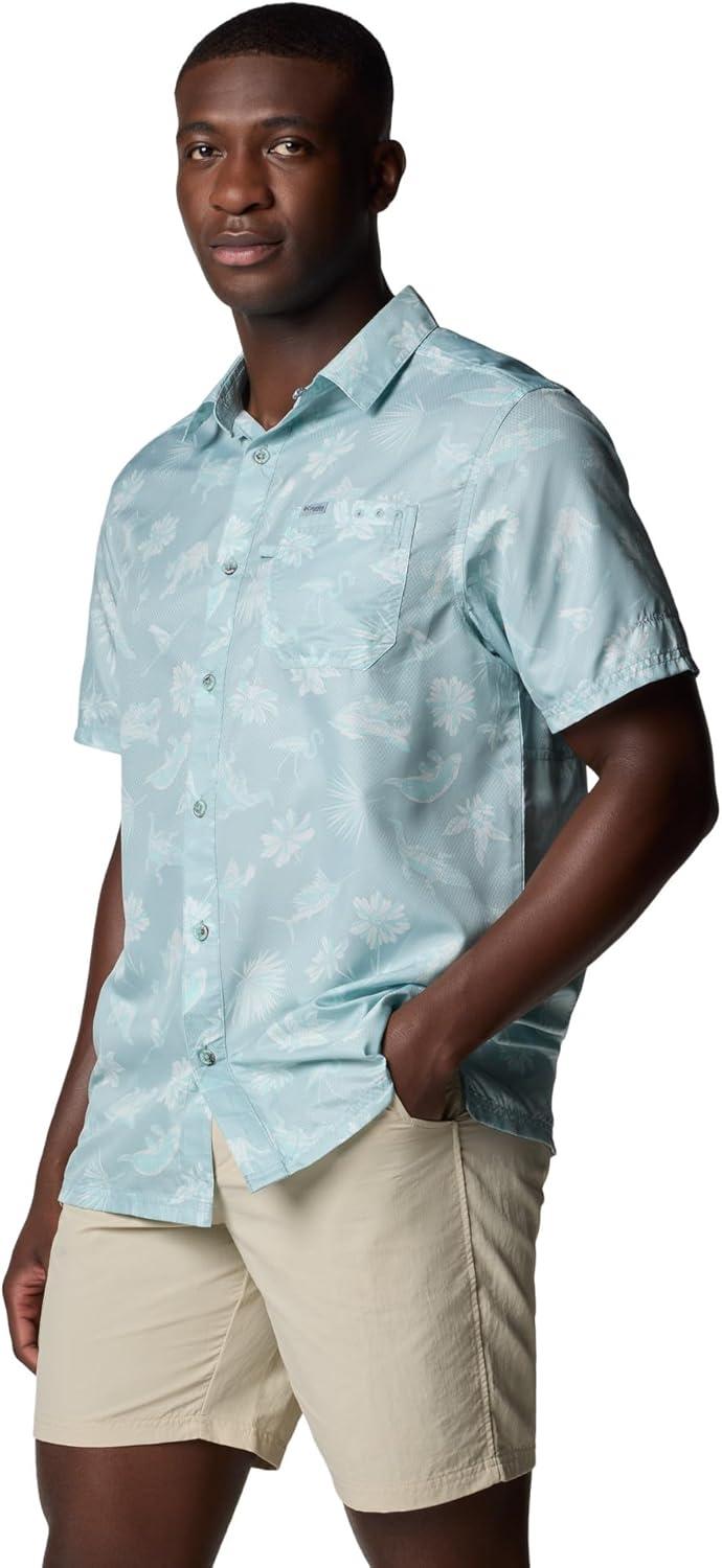 imageColumbia Mens Super Slack Tide Camp Shirt Short SleeveCrushed Blue Floridays