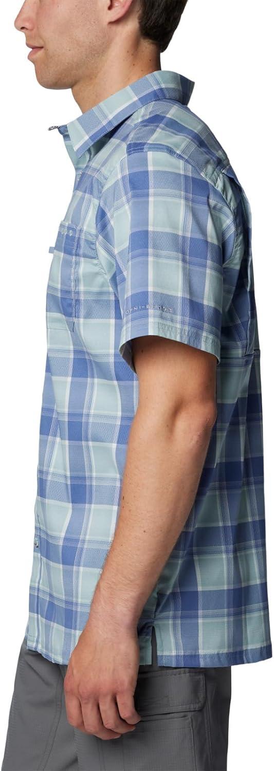 imageColumbia Mens Super Slack Tide Camp Shirt Short SleeveCrushed Blue Ombre Check
