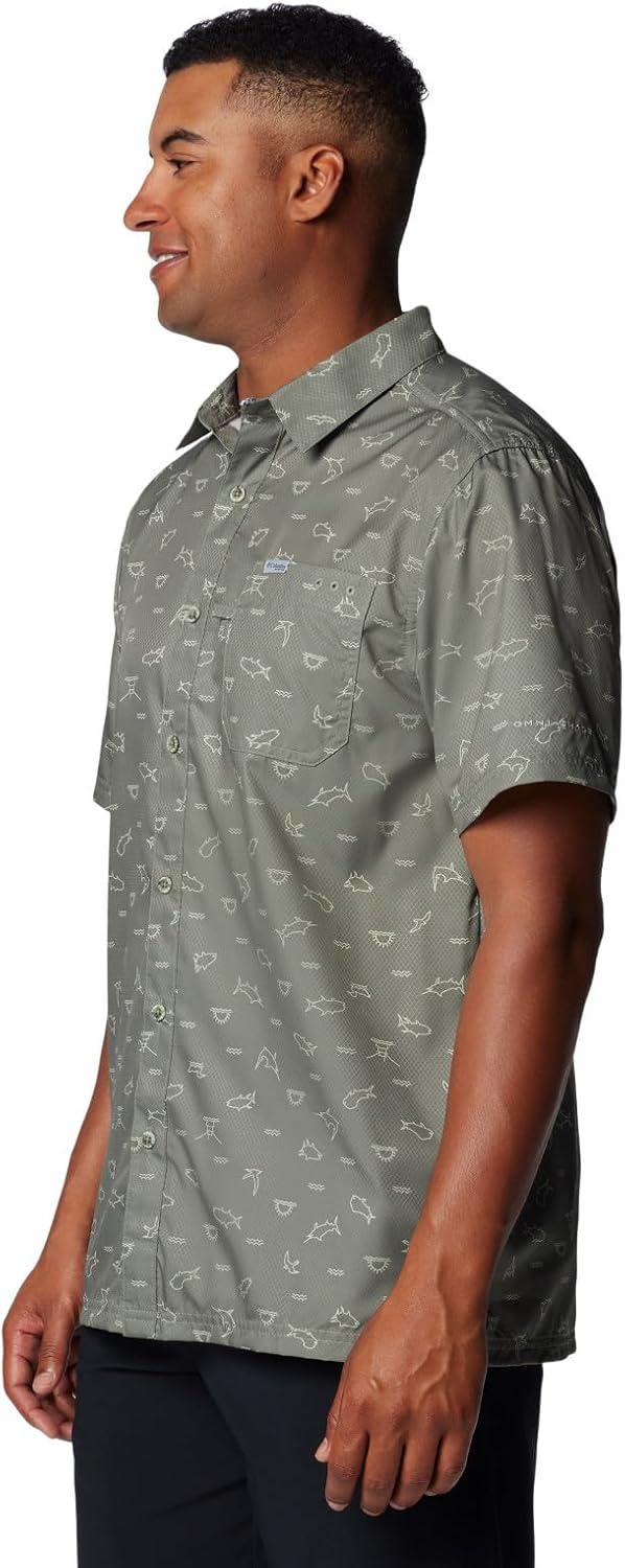 imageColumbia Mens Super Slack Tide Camp Shirt Short SleeveCypress Deepdivers