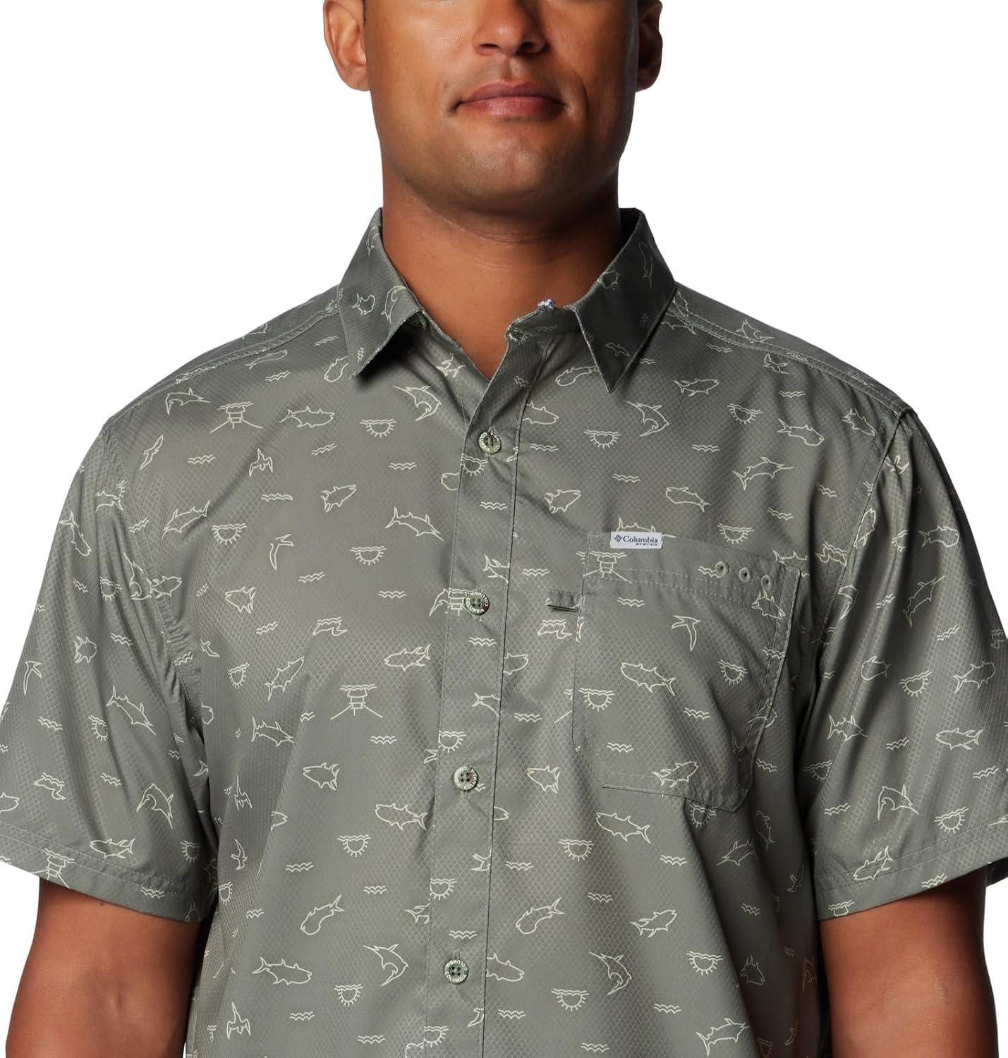 imageColumbia Mens Super Slack Tide Camp Shirt Short SleeveCypress Deepdivers