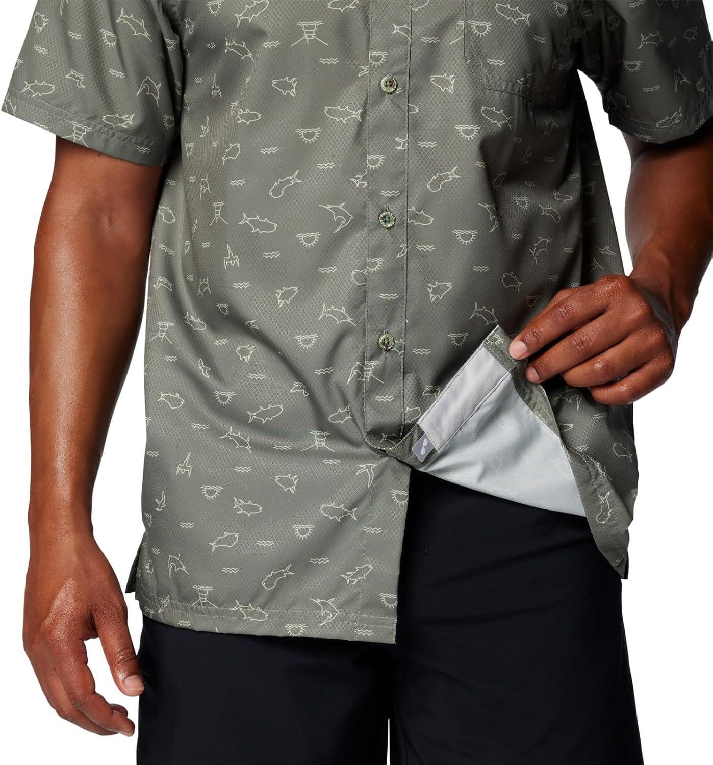 imageColumbia Mens Super Slack Tide Camp Shirt Short SleeveCypress Deepdivers