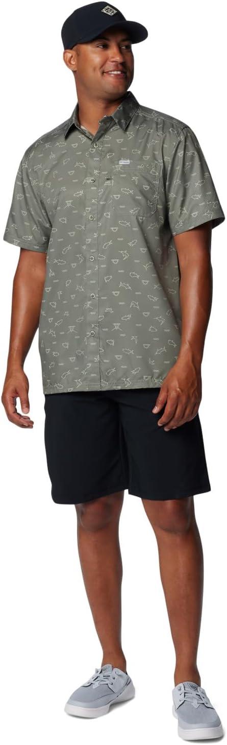 imageColumbia Mens Super Slack Tide Camp Shirt Short SleeveCypress Deepdivers