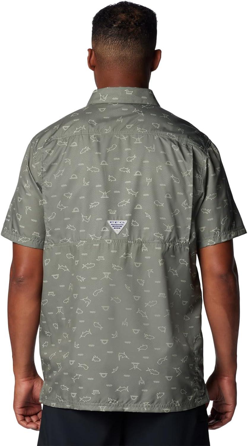 imageColumbia Mens Super Slack Tide Camp Shirt Short SleeveCypress Deepdivers