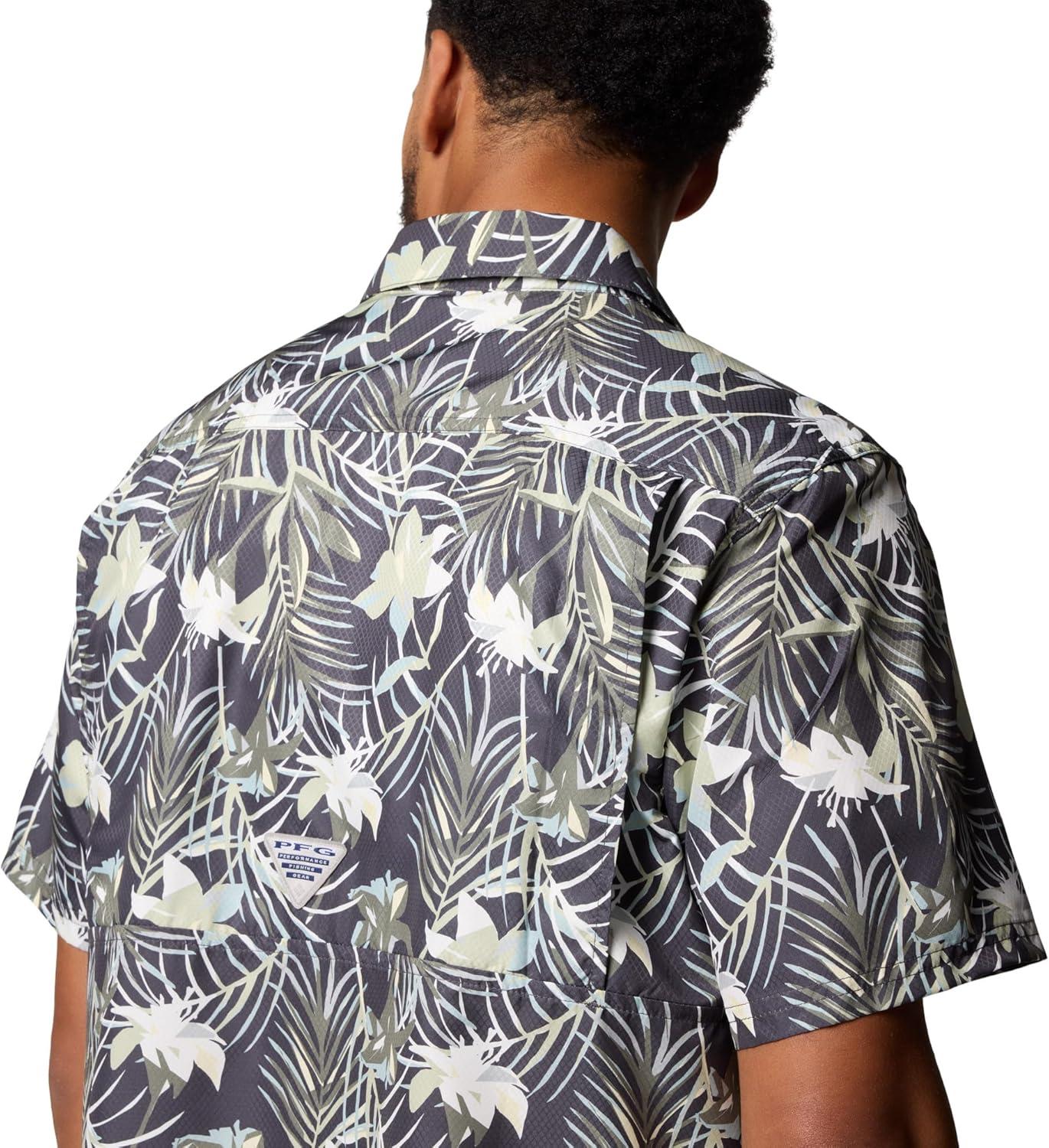imageColumbia Mens Super Slack Tide Camp Shirt Short SleeveCypress Tropicfield