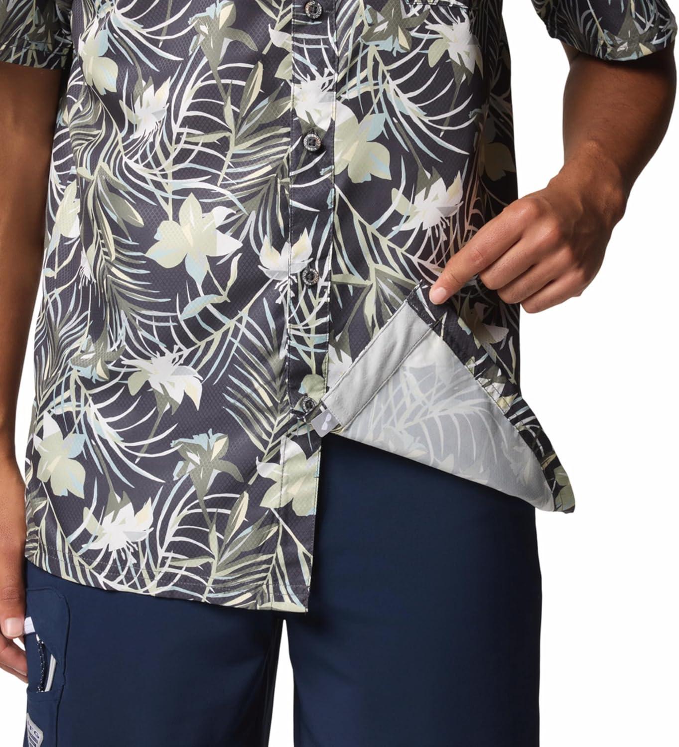 imageColumbia Mens Super Slack Tide Camp Shirt Short SleeveCypress Tropicfield