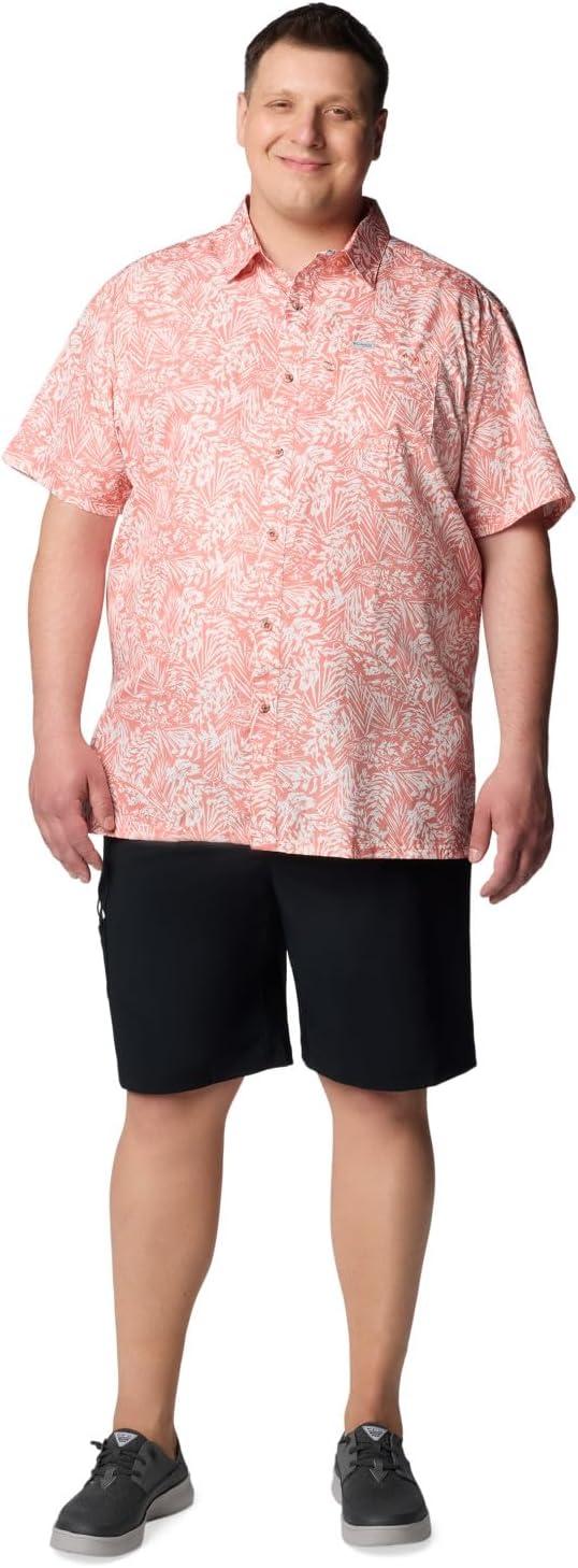 imageColumbia Mens Super Slack Tide Camp Shirt Short SleeveFaded Peach Tunado Tonal