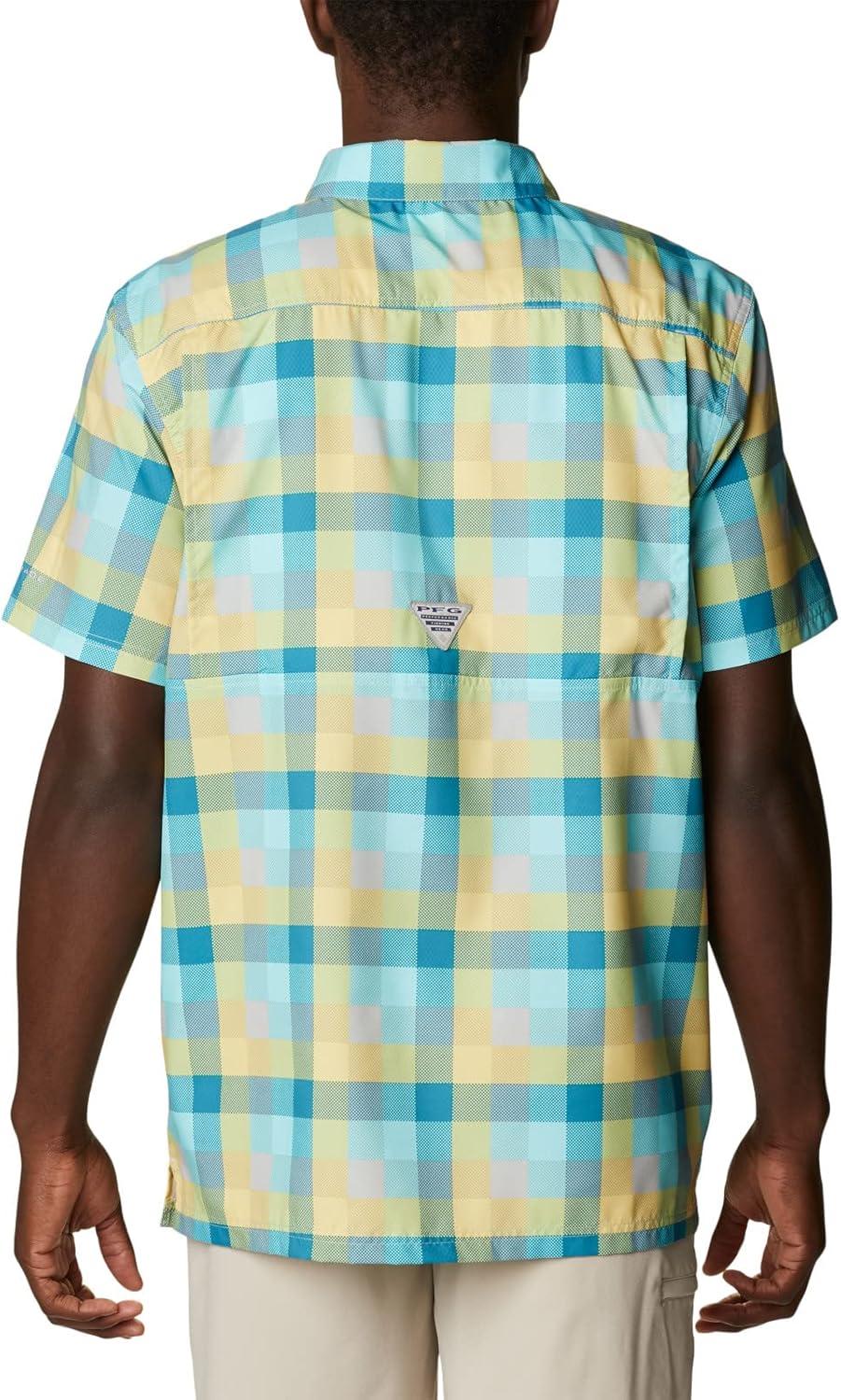 imageColumbia Mens Super Slack Tide Camp Shirt Short SleeveGulf Stream Multi Gingham
