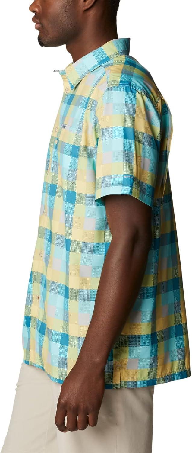 imageColumbia Mens Super Slack Tide Camp Shirt Short SleeveGulf Stream Multi Gingham
