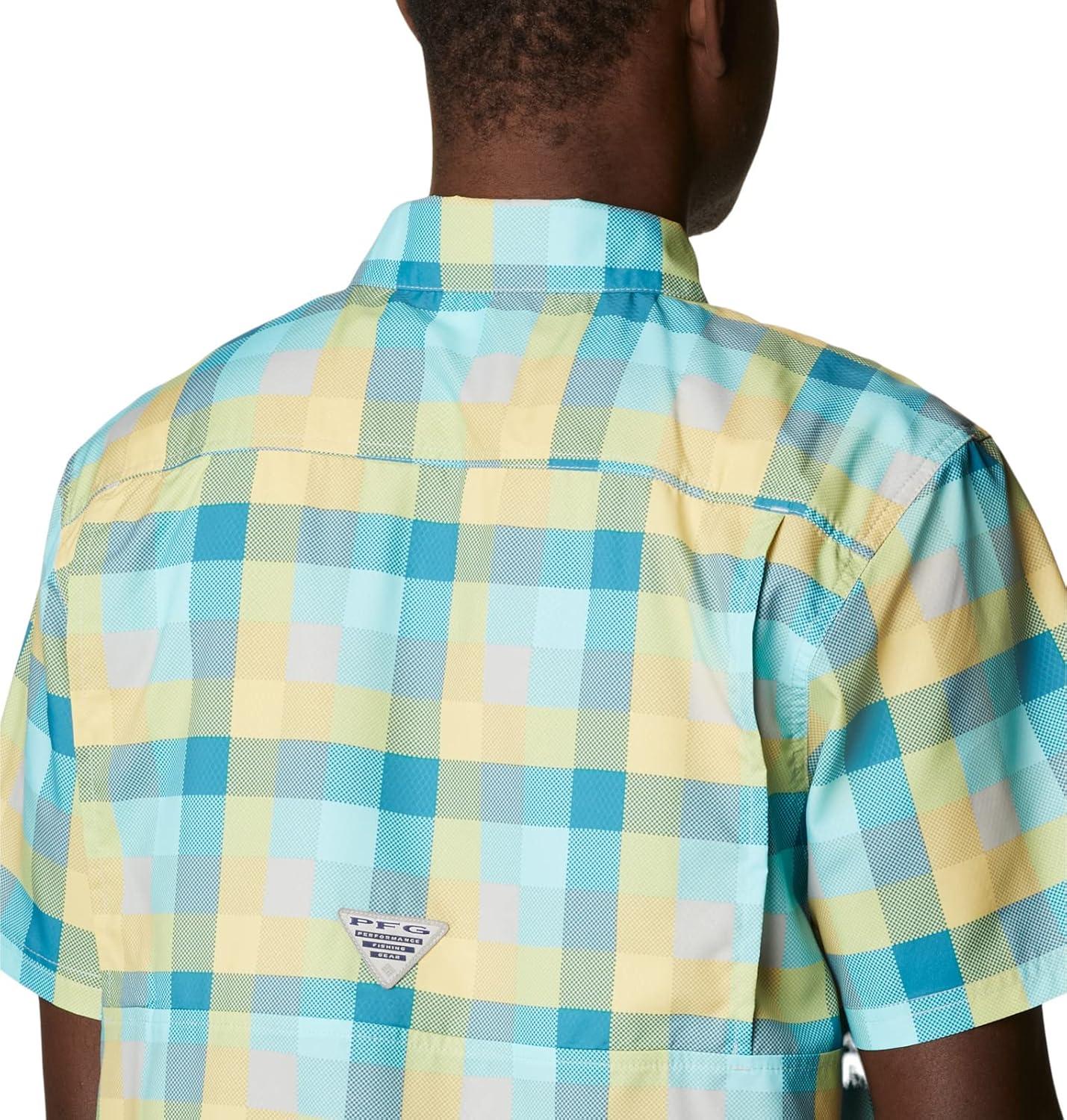 imageColumbia Mens Super Slack Tide Camp Shirt Short SleeveGulf Stream Multi Gingham