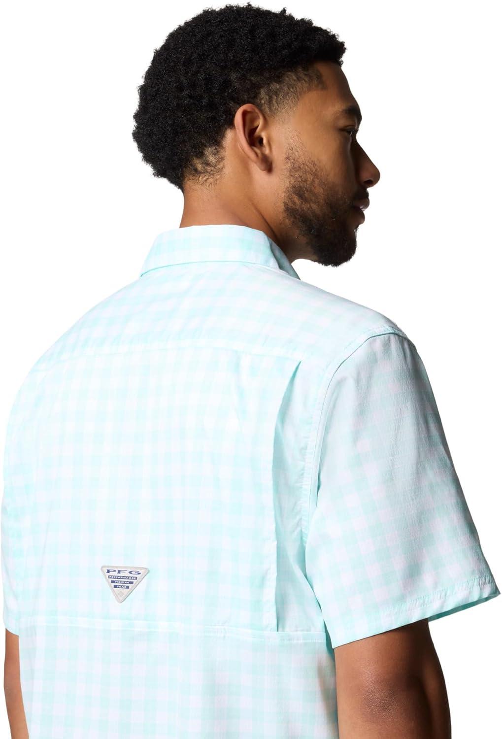 imageColumbia Mens Super Slack Tide Camp Shirt Short SleeveGulf Stream Palaka Grid