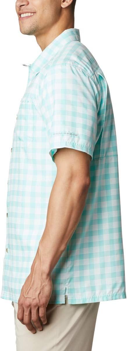 imageColumbia Mens Super Slack Tide Camp Shirt Short SleeveGulf Stream Palaka Plaid