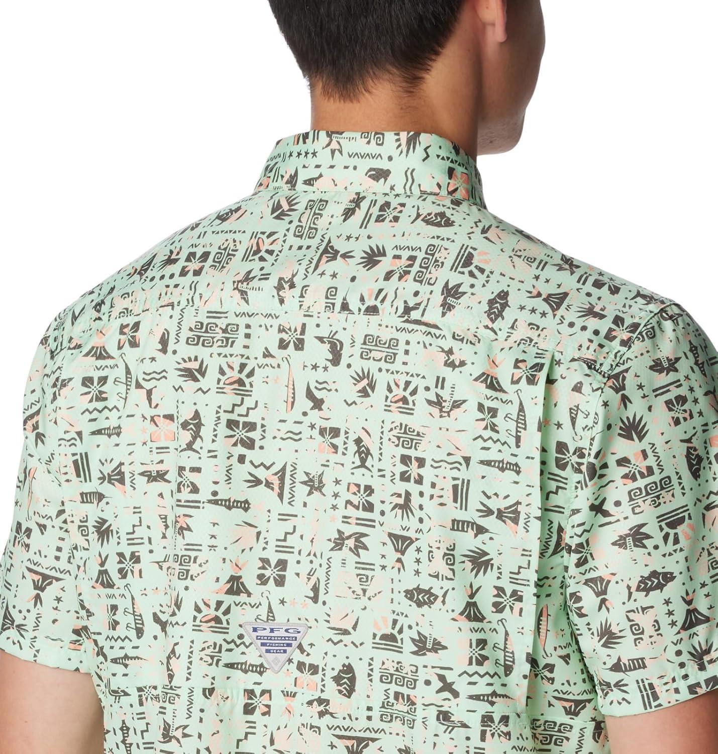 imageColumbia Mens Super Slack Tide Camp Shirt Short SleeveKey West Fishtiki