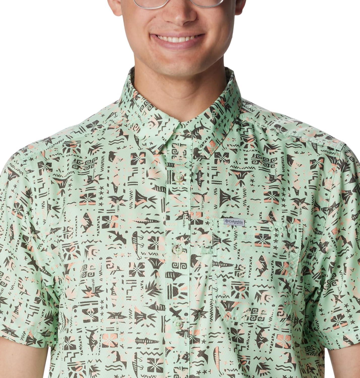 imageColumbia Mens Super Slack Tide Camp Shirt Short SleeveKey West Fishtiki