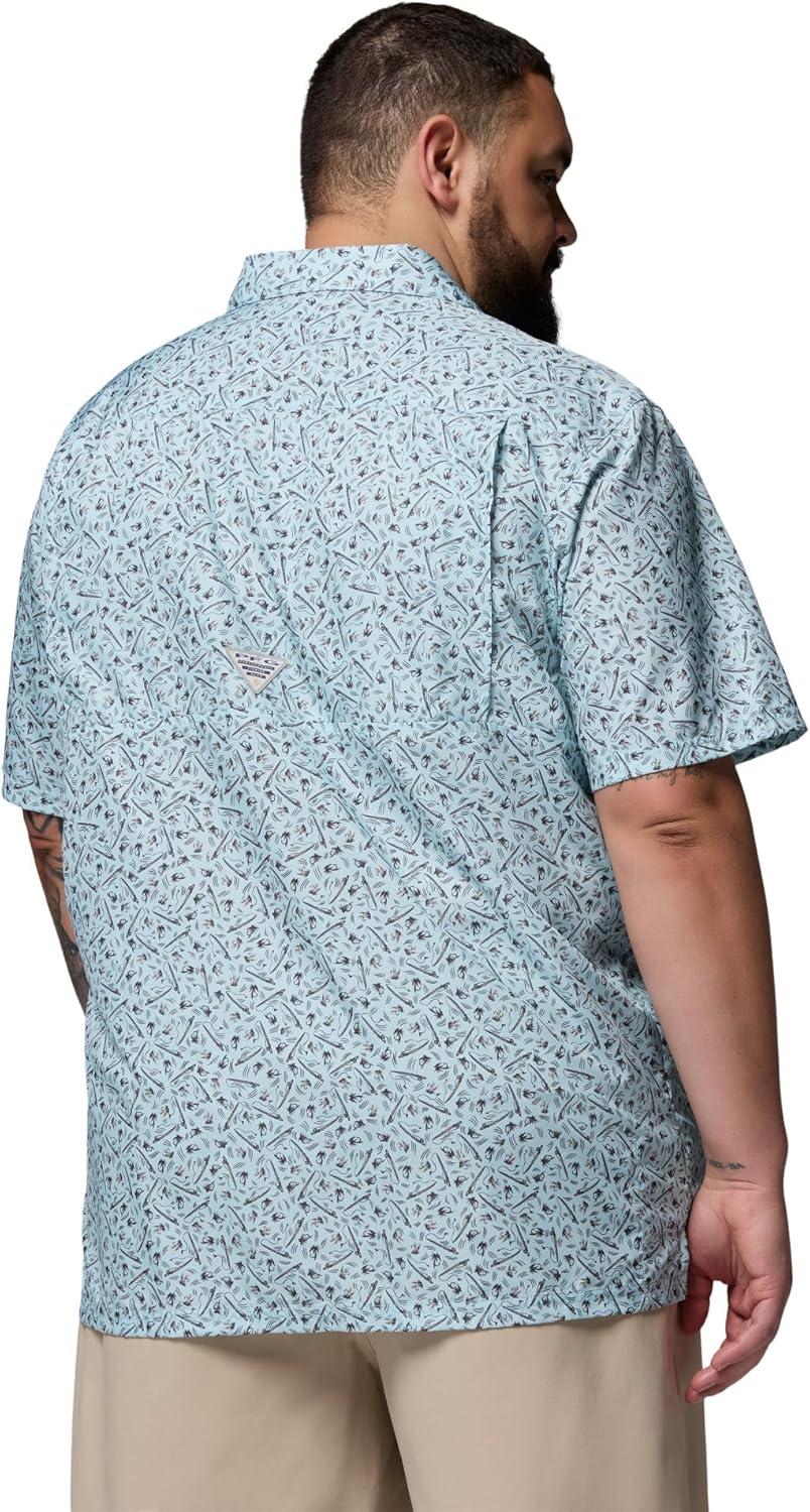 imageColumbia Mens Super Slack Tide Camp Shirt Short SleeveMarine Light Gone Fishin