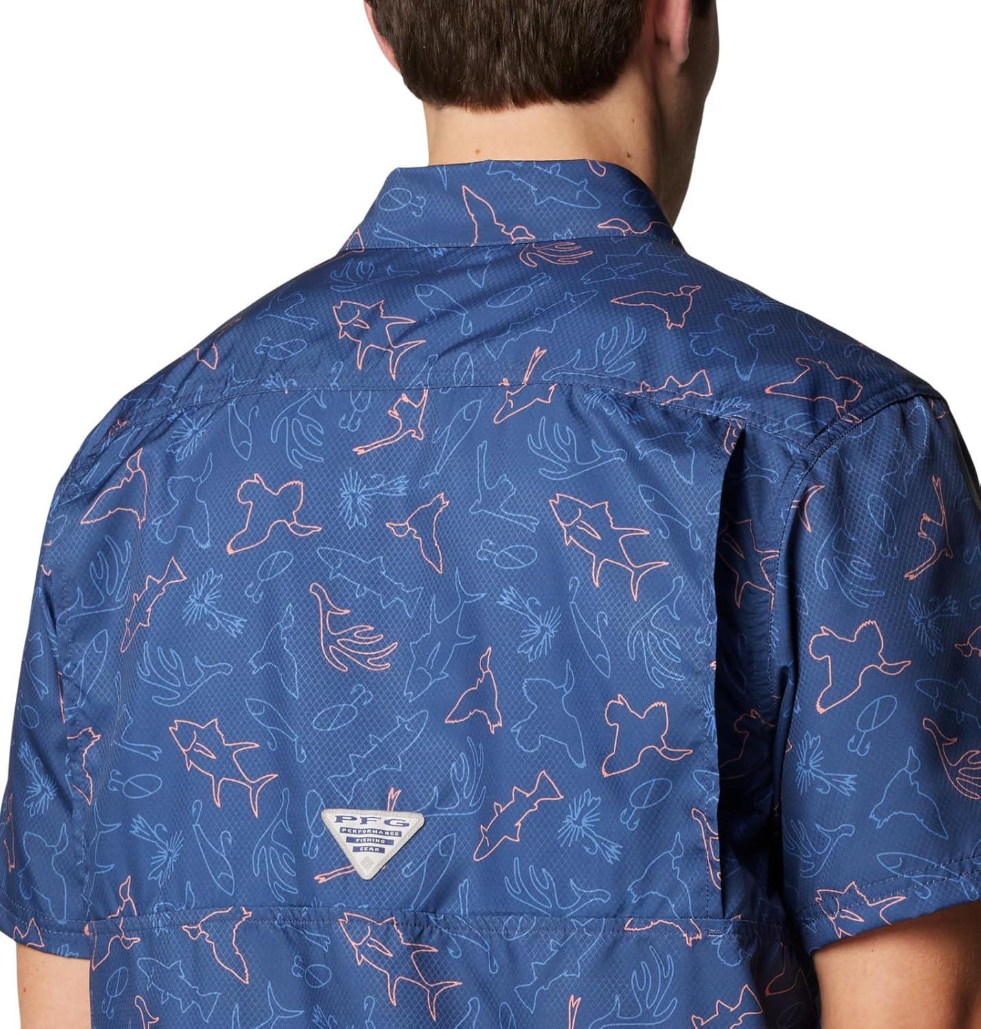 imageColumbia Mens Super Slack Tide Camp Shirt Short SleeveNocturnal Casted N Blasted