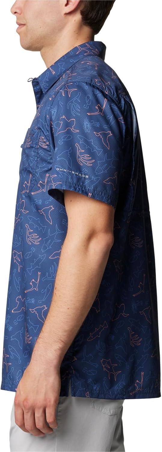 imageColumbia Mens Super Slack Tide Camp Shirt Short SleeveNocturnal Casted N Blasted