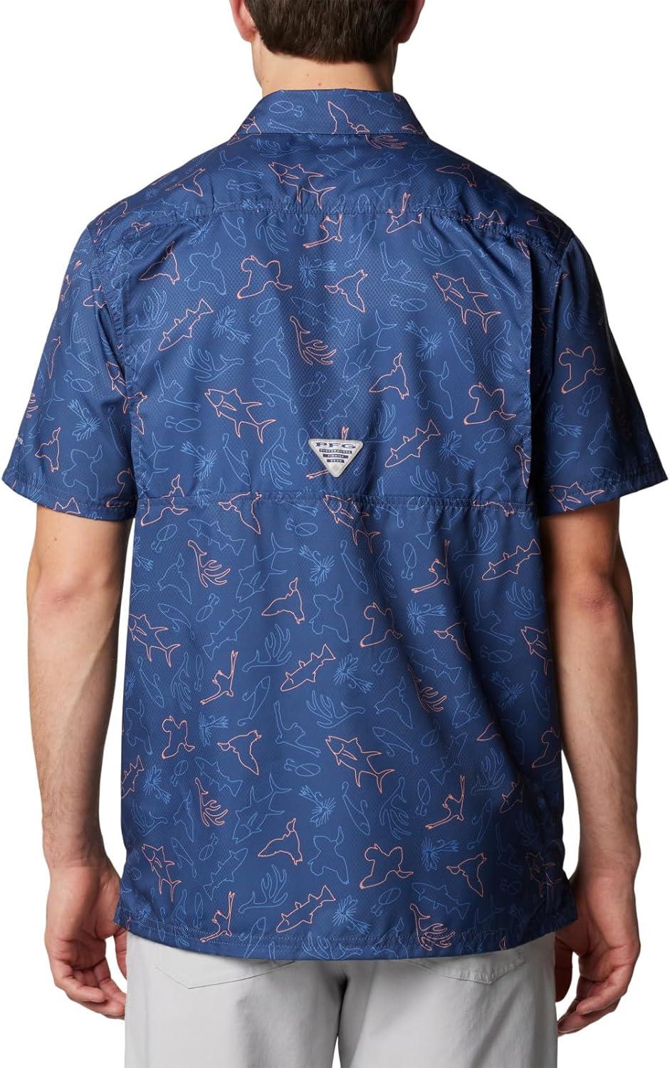 imageColumbia Mens Super Slack Tide Camp Shirt Short SleeveNocturnal Casted N Blasted