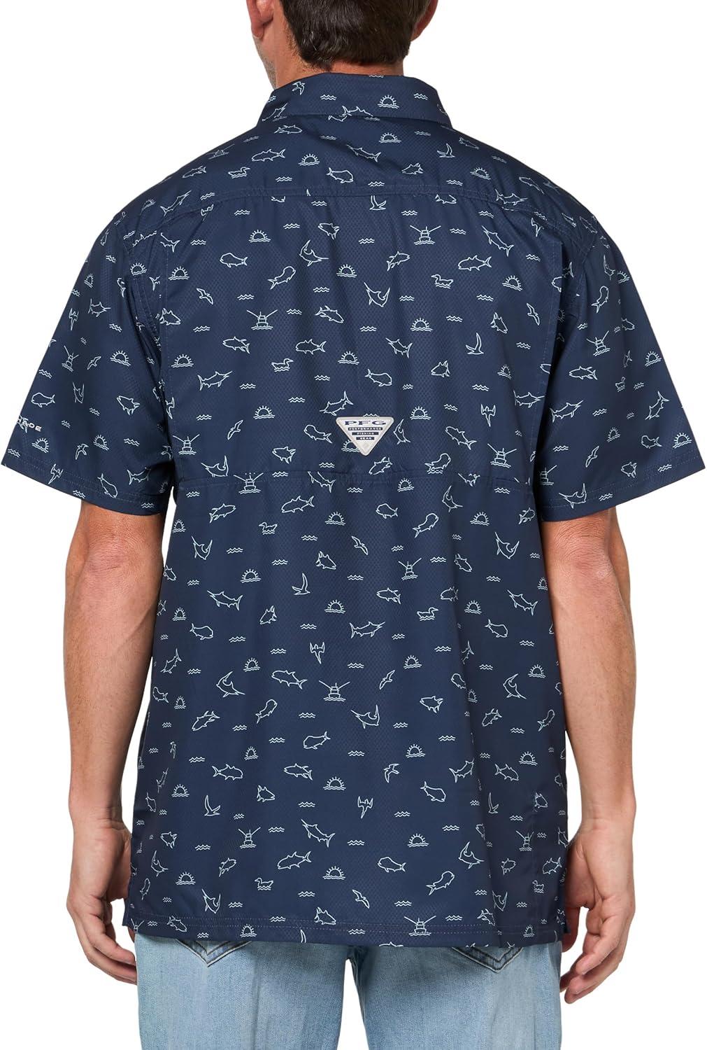imageColumbia Mens Super Slack Tide Camp Shirt Short SleeveNocturnal Deep Divers