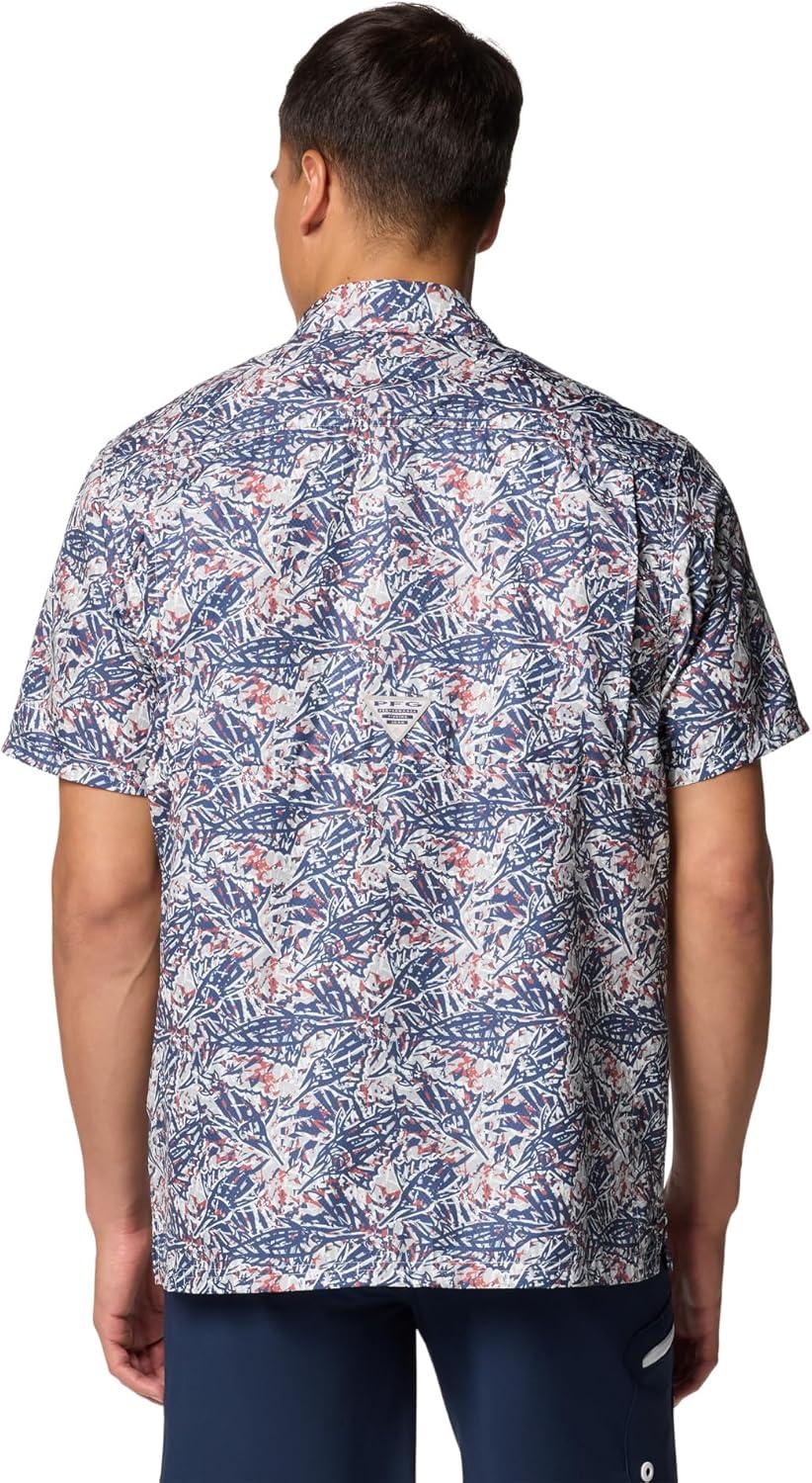 imageColumbia Mens Super Slack Tide Camp Shirt Short SleeveNocturnal Marlin Palms