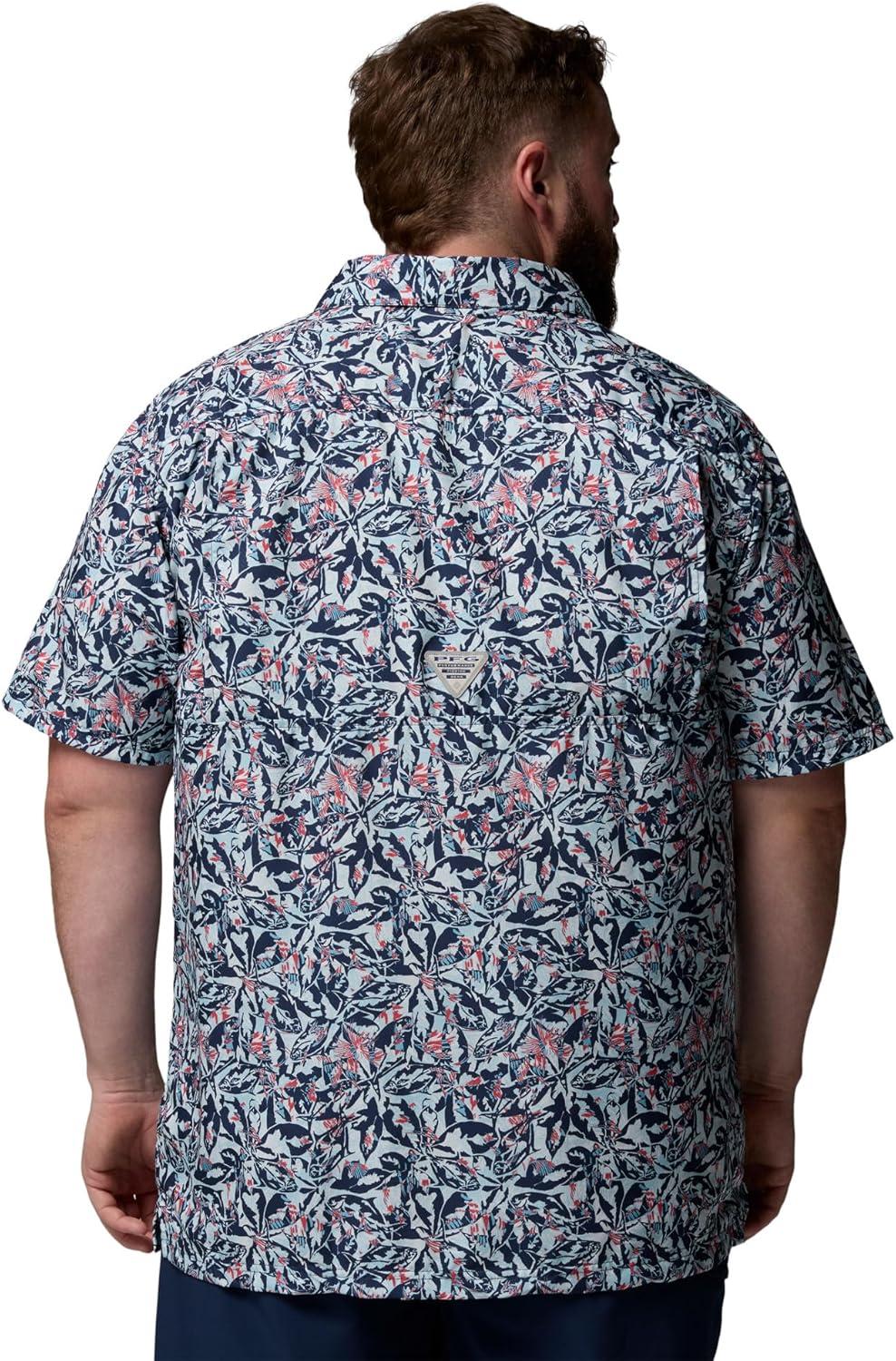imageColumbia Mens Super Slack Tide Camp Shirt Short SleeveNocturnal Pompanos
