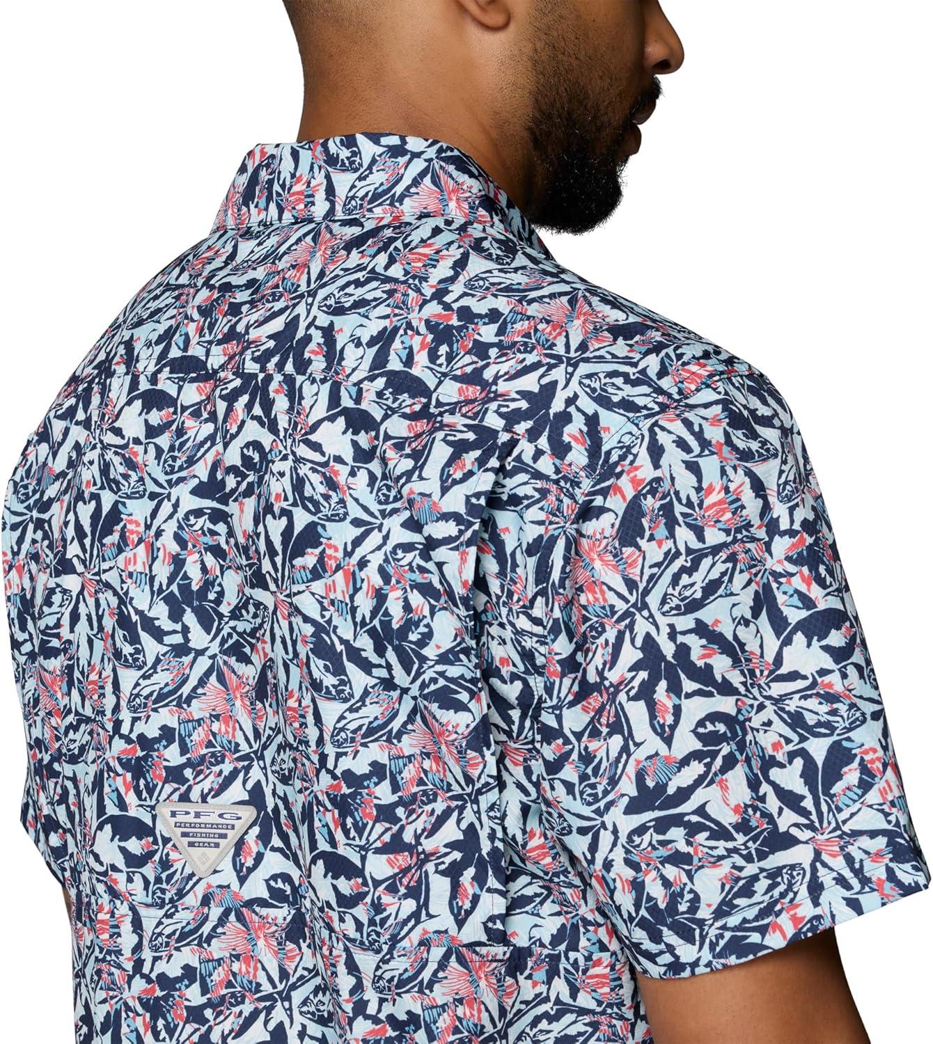 imageColumbia Mens Super Slack Tide Camp Shirt Short SleeveNocturnal Pompanos