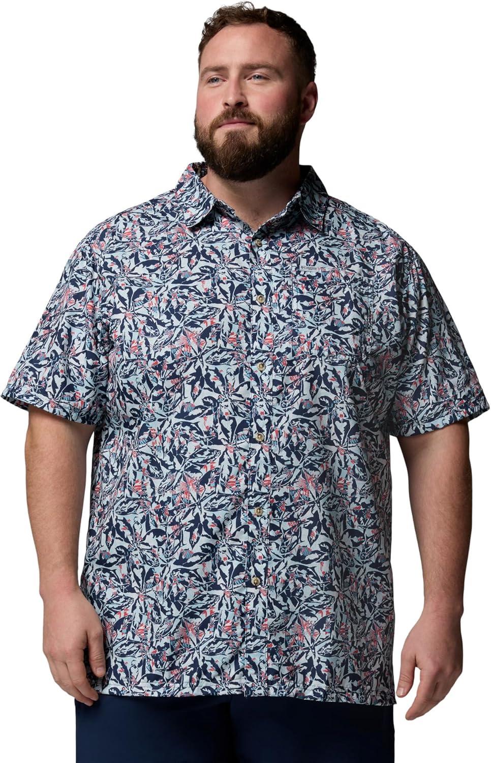 imageColumbia Mens Super Slack Tide Camp Shirt Short SleeveNocturnal Pompanos