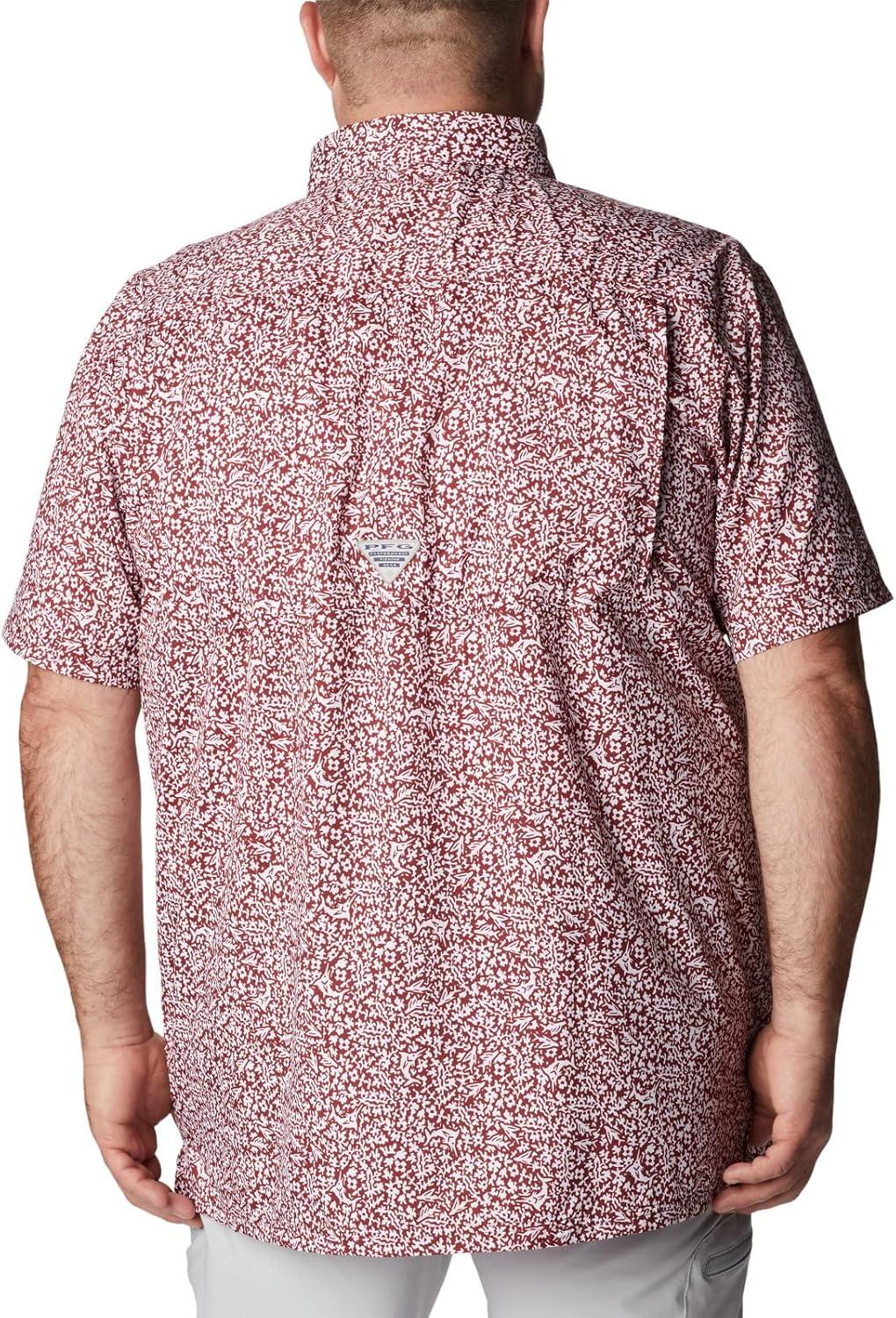 imageColumbia Mens Super Slack Tide Camp Shirt Short SleeveRed Jasper Deepsea Medley
